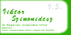viktor szimonidesz business card